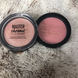 Blush/Highlighter Set- Maybelline and Revolution